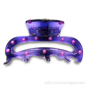 Graceful Hair Claw, Made of Plastic and Metal Spring, Customized Packing Types are Accepted